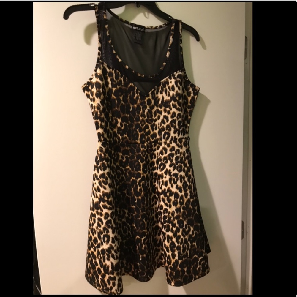 Cheetah print skater dress